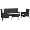 vidaXL Garden Lounge Set Black