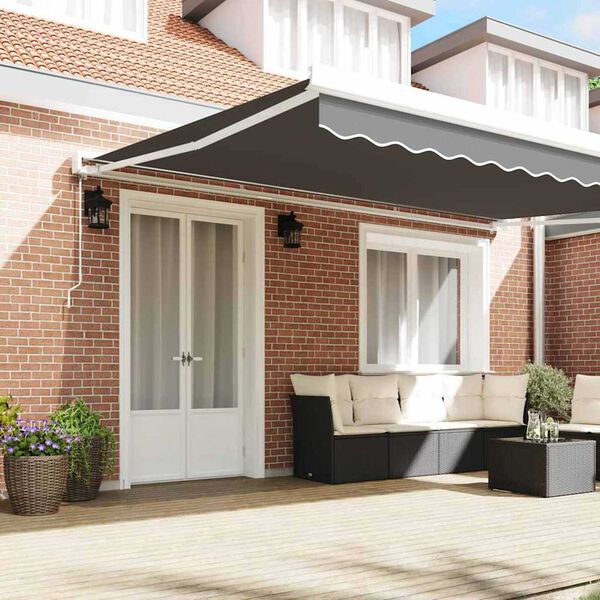 vidaXL Awning Frame White 177.17 x 118.11 in Aluminium
