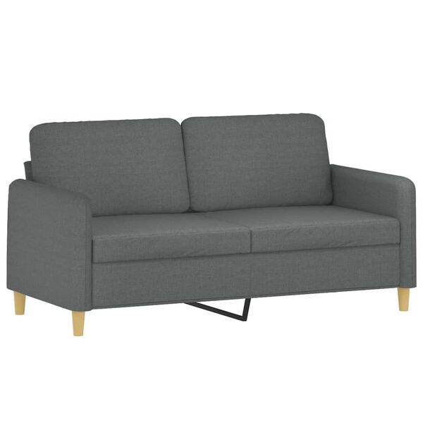 vidaXL 2-seater Sofa Dark Gray Fabric (100% polyester), metal, textilene