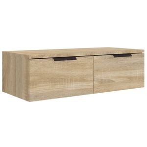 vidaXL Wall Cabinet Sonoma Oak Engineered Wood 26.8x11.8x7.9 in