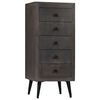 vidaXL Sideboard Brown Mango wood, powder-coated steel Sideboard