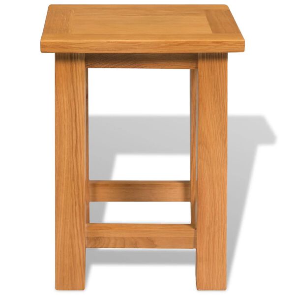 vidaXL End Table Brown Solid Oak Wood Compact Durable End Table
