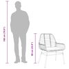vidaXL Garden Chair Black PE Rattan Standard size for adults
