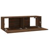 vidaXL TV Wall Cabinet Brown Oak Engineered Wood Standard Wall Mounting