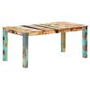 vidaXL Dining Table Multicolored Solid reclaimed wood Medium Durable