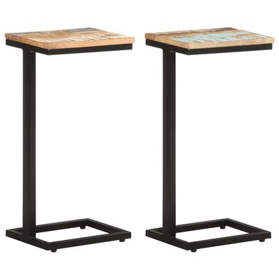 vidaXL Side Tables 2 pcs 12.4"x9.6"x25.4" Solid Reclaimed Wood