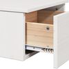 vidaXL Bedside Table White 14.57 x 13.78 x 7.28 in Solid pine wood