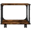 vidaXL Printer Stand 2-Tier Smoked Oak 16.1"x11"x13.2" Engineered Wood