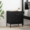 vidaXL Bedside Cabinet 2 pcs Black Oak 15.75 x 13.78 x 18.70 in