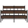 vidaXL Bed Frame Brown Oak Steel Double Bed Frame Rectangular Modern