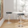 vidaXL Bar Stool Set of 2 Black Faux leather, Chromed steel Adjustable