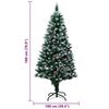 vidaXL Artificial Christmas Tree Green 70.9" PVC and Steel and Plastic
