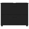 vidaXL Bathroom Cabinet with Drawer Black 30.12 x 13.78 x 25.20 in