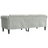 vidaXL Sofa Light Grey Velvet (100% polyester), plywood, solid wood