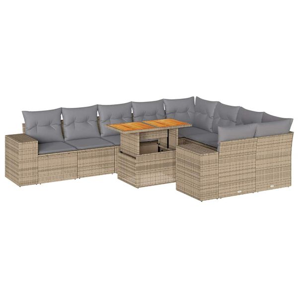 vidaXL Garden Sofa Set Beige