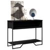 vidaXL Console Table Black Engineered wood and metal Medium