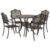 vidaXL Garden Dining Set 5 pcs Bronze 35.4" x 35.4" x 29.5
