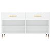 vidaXL Shoe Bench White Engineered wood Medium Shoe Storage Bench