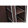 vidaXL Folding Wardrobe Brown Polypropylene fabric and steel Medium