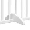 vidaXL Dog Gate Set of 4 White Poplar wood Large Foldable Dog Gate