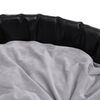 vidaXL Dog Bed Black and Grey Faux leather, plush, PP cotton, foam