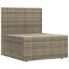vidaXL Garden Lounge Set Grey Poly Rattan, Powder-Coated Steel Modular