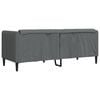 vidaXL Sofa Dark grey Polyester fabric, plywood, solid wood, foam 2-seater