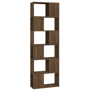 vidaXL Book Cabinet Brown oak Engineered wood 23.6x9.4x73.2 in