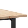 vidaXL Dining Table O-Frame 31.5"x31.5"x29.7" Solid Wood Pine and Steel
