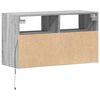 vidaXL TV Wall Cabinet Grey Sonoma Engineered Wood Compact