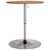 vidaXL Bar Table Light brown Solid oak wood, chromed steel Standard