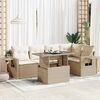 vidaXL Garden Sofa Set Beige, Cream White