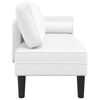 vidaXL Chaise Lounge with Cushions White Faux leather