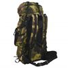vidaXL Hiking Backpack Green Camouflage 21.1 galOxford Fabric