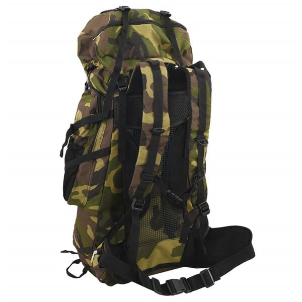 vidaXL Hiking Backpack Green Camouflage 21.1 galOxford Fabric