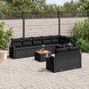 vidaXL Garden Sofa Set Black