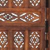 vidaXL Hand carved 5-Panel Room Divider Brown 78.7"x65" Solid Mango Wood