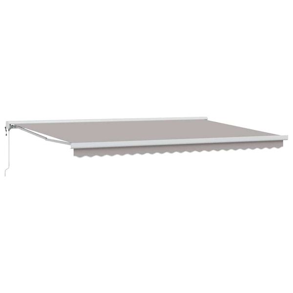 vidaXL Retractable Awning Light gray 196.85" x 118.11" Fabric, Metal