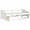 vidaXL Day Bed White Solid pinewood, engineered wood Twin Day Bed