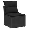 vidaXL Garden Sofa Set with Cushion 12 pcs Black 35.4" x 21.7" x 28