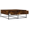 vidaXL Coffee Table Smoked Oak Engineered wood, metal