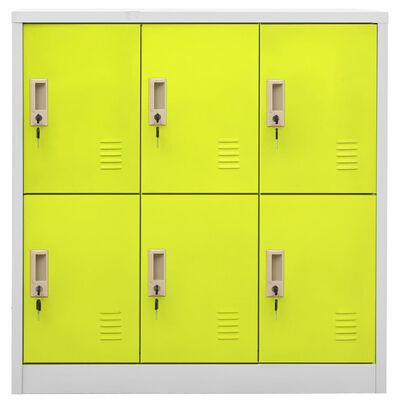 vidaXL Locker Cabinet Light Gray and Green 35.4x17.7x36.4 Steel