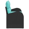 vidaXL Garden Sofa Black 124 x 62 x 85 cm poly rattan