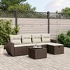 vidaXL Garden Sofa Set Brown