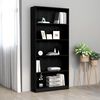 vidaXL Book Cabinet Black Engineered wood Large Book Cabinet