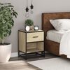 vidaXL Bedside Cabinet Sonoma Oak Engineered Wood, Steel