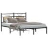 vidaXL Bed Frame Sonoma Oak Engineered wood, Steel Full Bed Frame