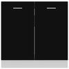 vidaXL Sink Bottom Cabinet Black Engineered wood Medium