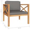 vidaXL Garden Lounge Set Natural wood, Grey