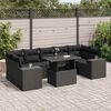 vidaXL Garden Sofa Set Black